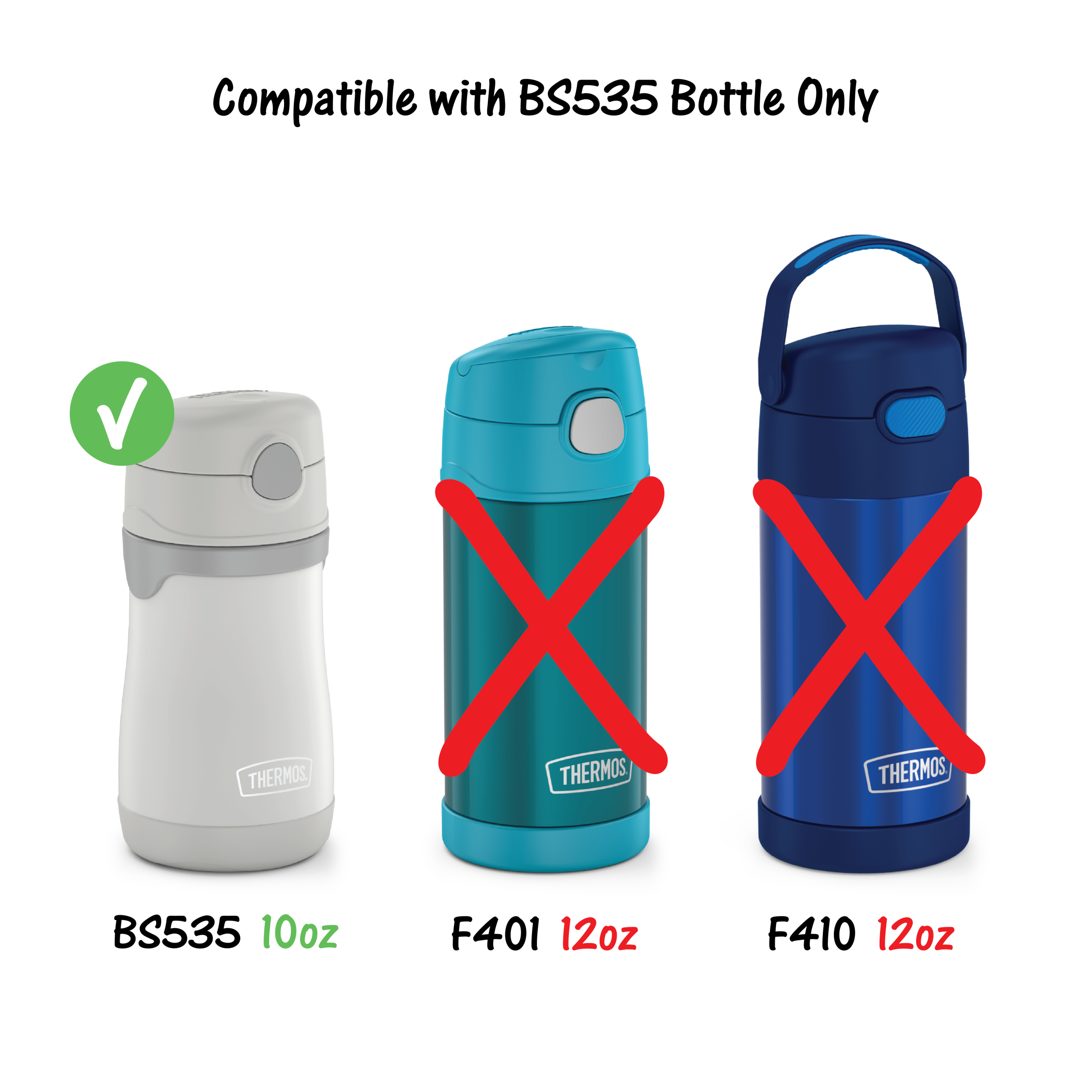 10oz THERMOS KIDS BOTTLE REPLACEMENT STRAWS 2-PACK - Image 6