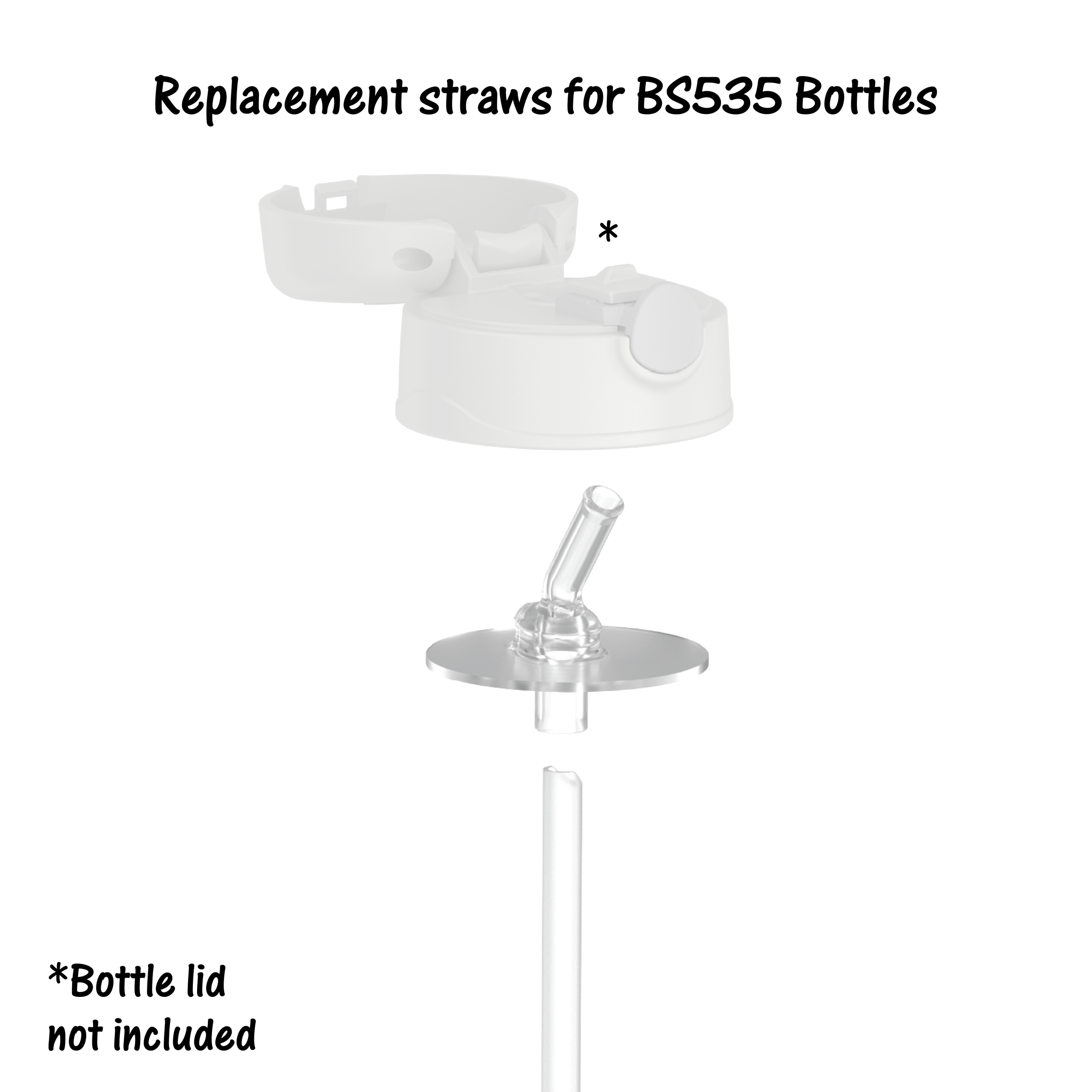 10oz THERMOS KIDS BOTTLE REPLACEMENT STRAWS 2-PACK - Image 2