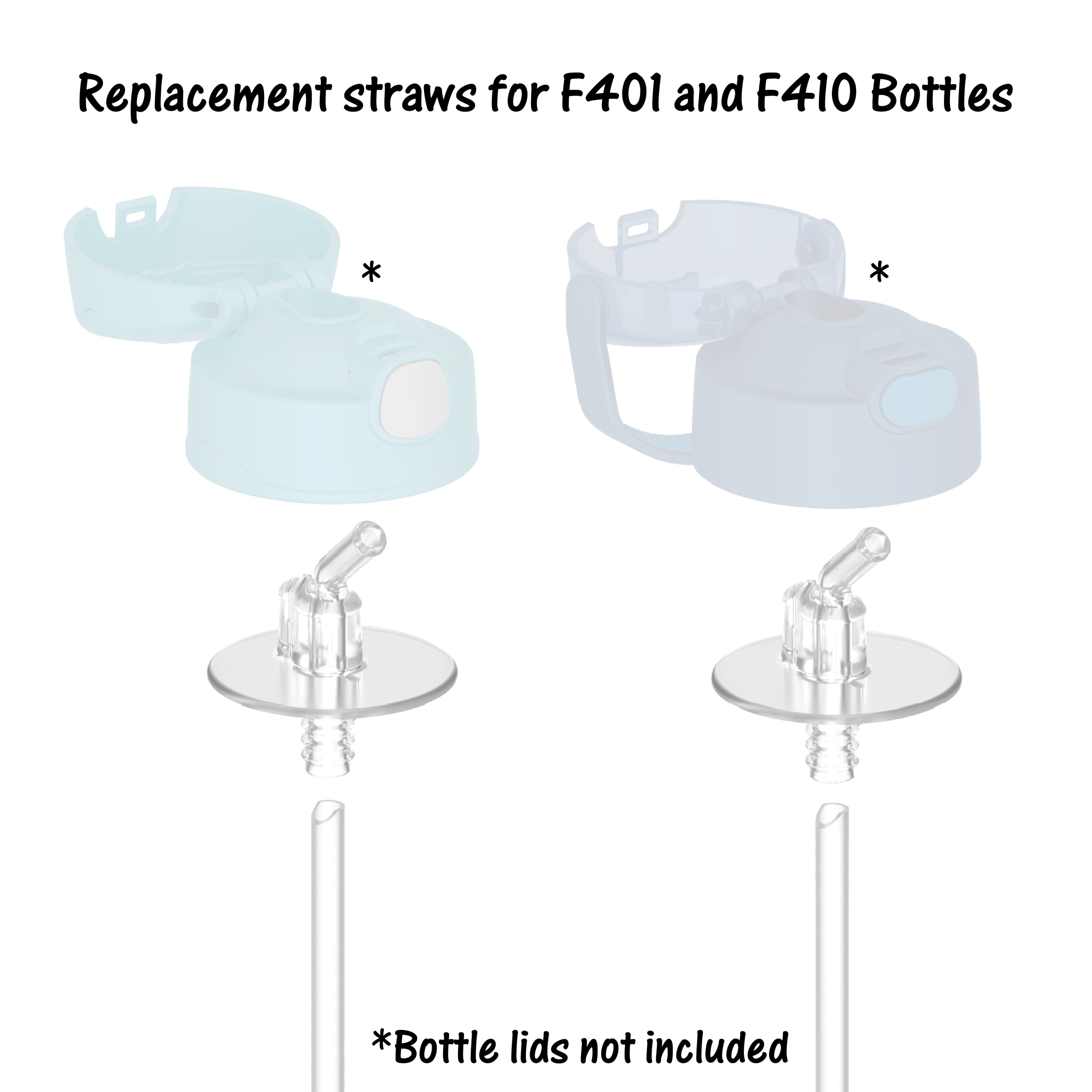 12oz FUNTAINER BOTTLE REPLACEMENT STRAWS 2-PACK - Image 5