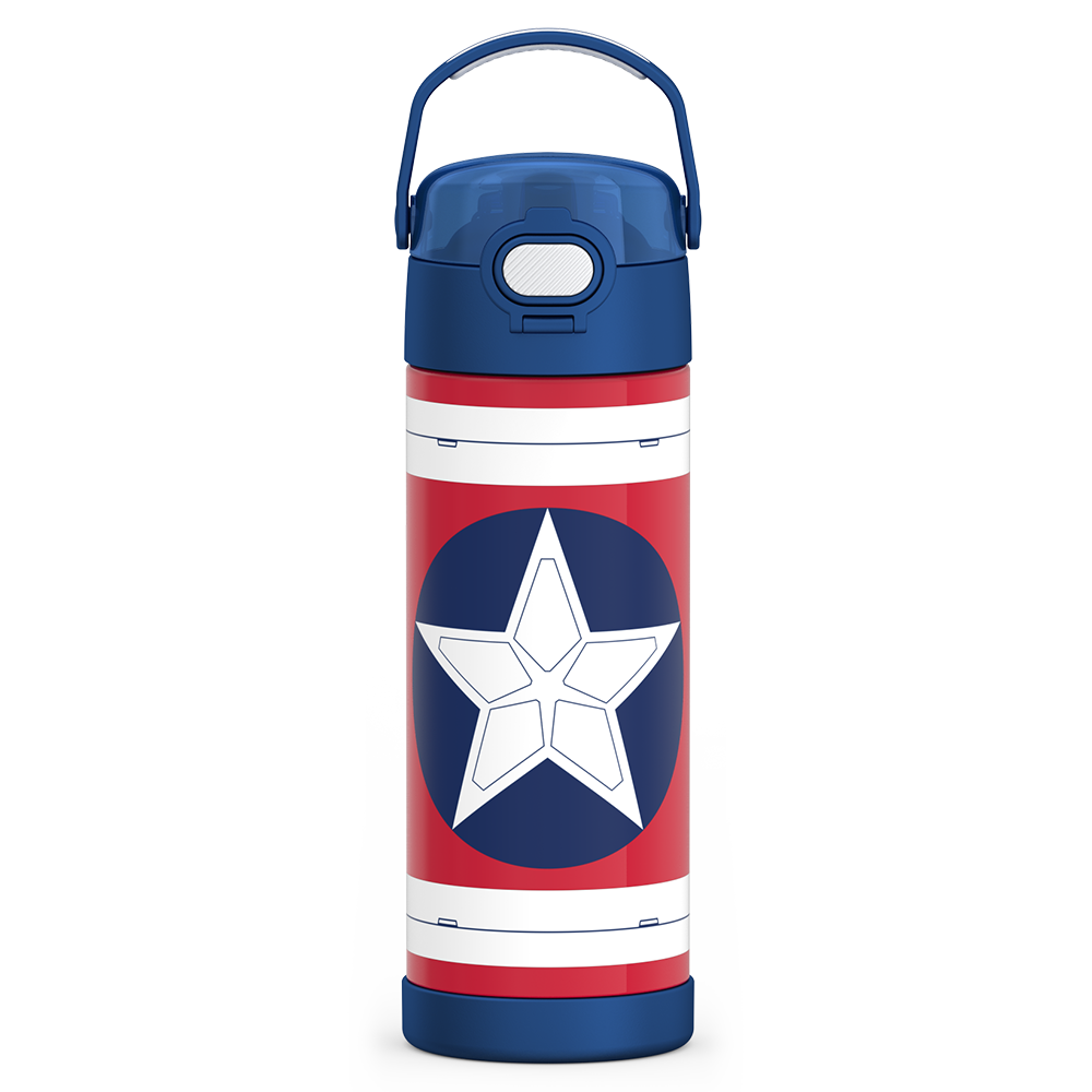 16oz FUNtainer Water Bottle Captain America