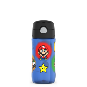 16oz Thermos Kids Water Bottle With Spout Lid Mario Kart
