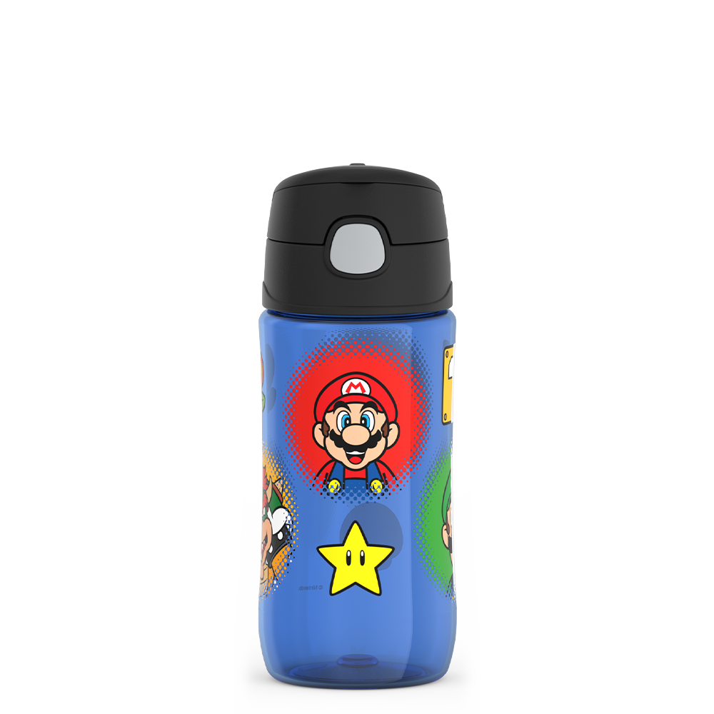 16oz Thermos Kids Water Bottle With Spout Lid Mario Kart