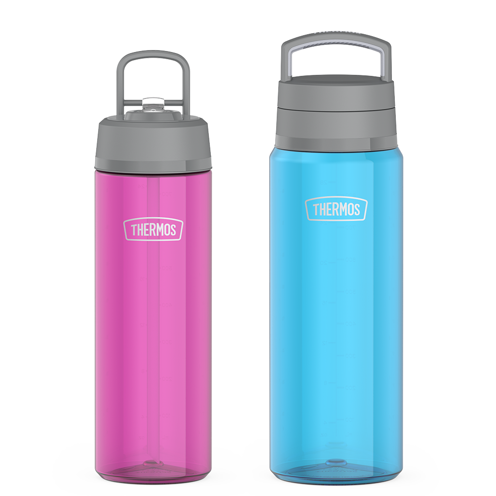 26oz Straw Lid & 32oz Screw Top Lid Tritan Water Bottle Bundle - Aubergine & Teal