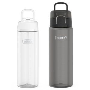 26oz Straw Lid & 32oz Spout Lid Tritan Water Bottle Bundle - Clear & Smoke