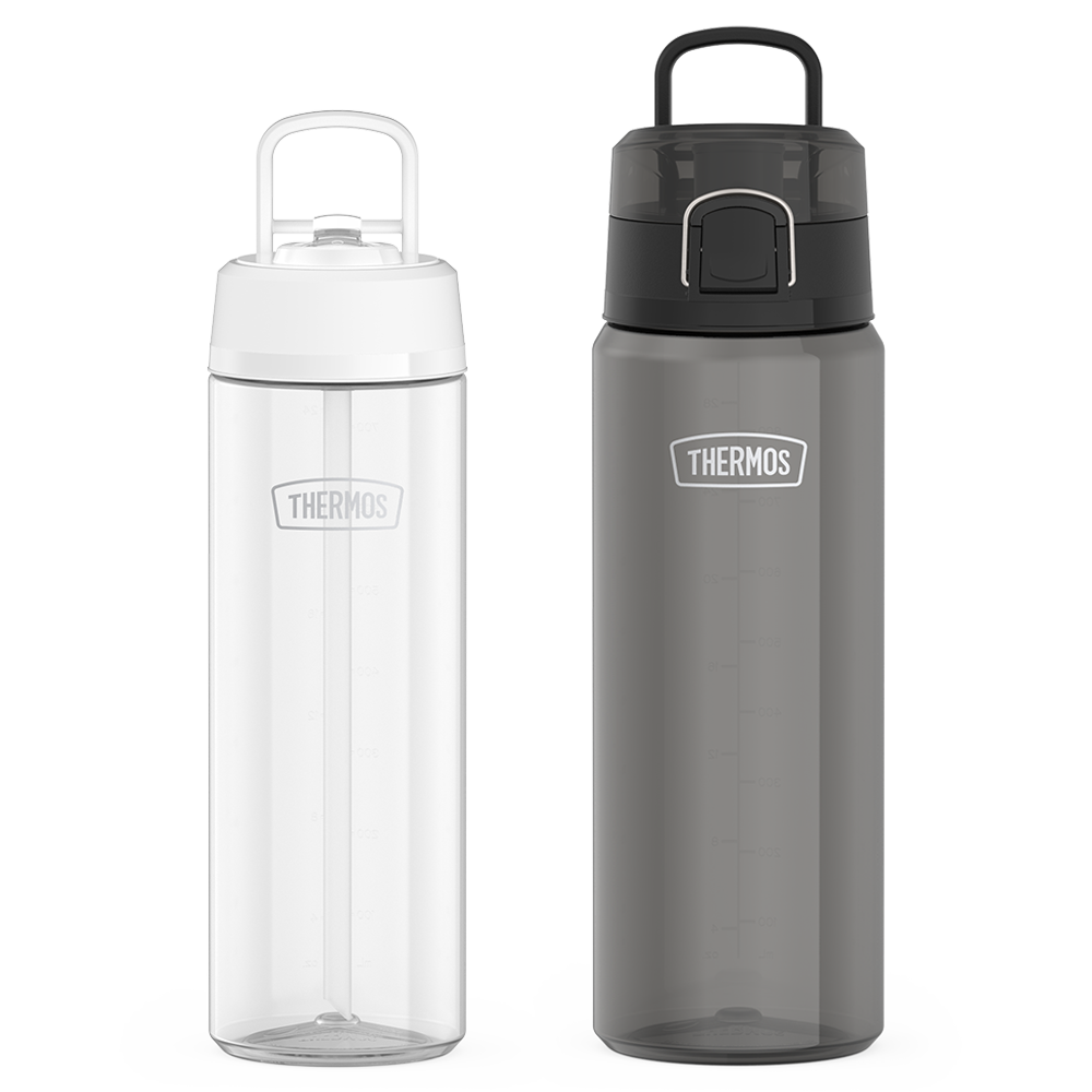 26oz Straw Lid & 32oz Spout Lid Tritan Water Bottle Bundle - Clear & Smoke