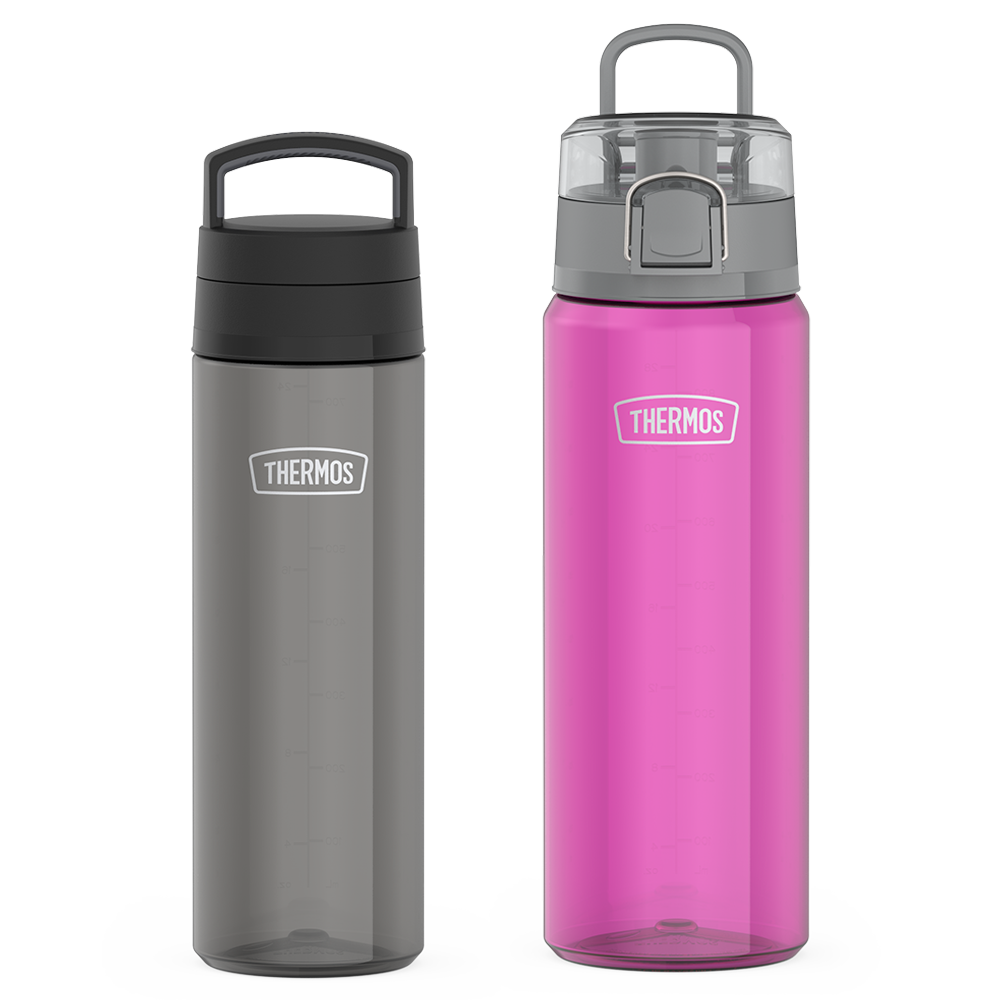 26oz Screw Top Lid & 32oz Spout Lid Tritan Water Bottle Bundle - Smoke & Aubergine