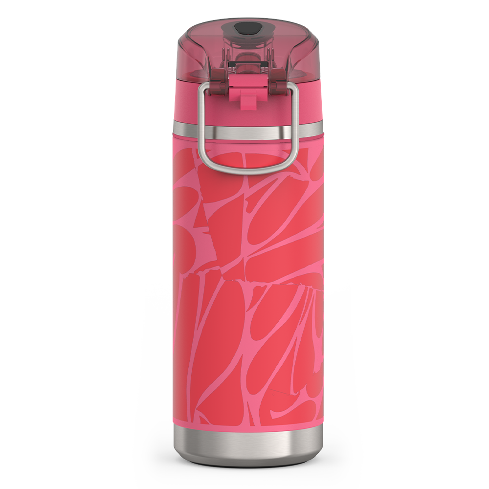 18oz Icon  Kids Water Bottle With Spout Lid - Abstract Petals - Image 4