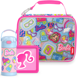 Barbie Bundle - Soft Lunch Box. 12oz FUNtainer Water Bottle & Hard Ice