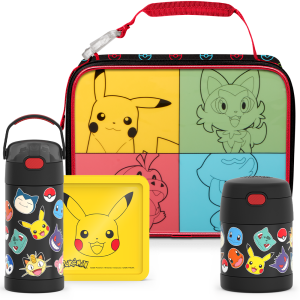 Pok??mon Bundle - Soft Lunch Box. 12oz FUNtainer Water Bottle. 10oz FUNtainer Food Jar & Hard Ice