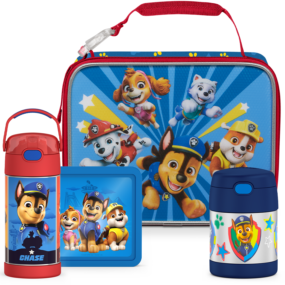 Paw Patrol Bundle - Soft Lunch Box. 12oz FUNtainer Water Bottle. 10oz FUNtainer Food Jar & Hard Ice