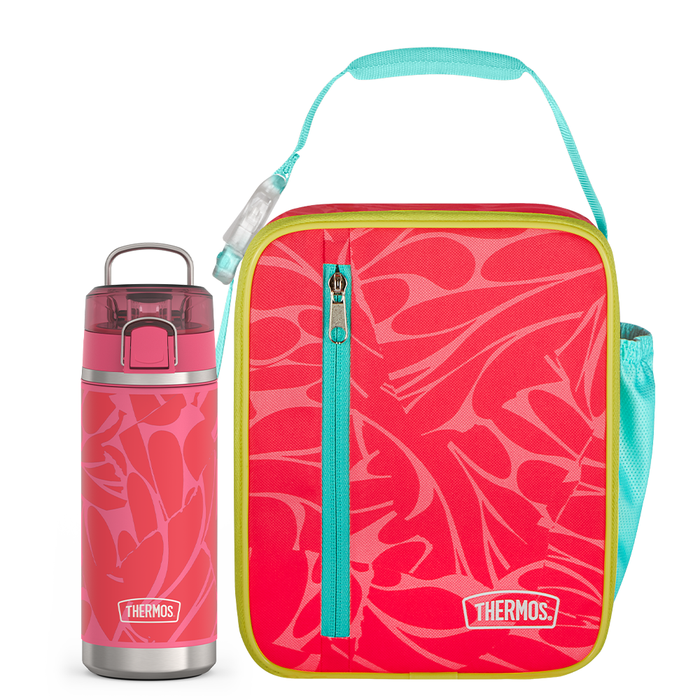 Abstract Petals Upright & 18oz Icon Kids Water Bottle Bundle