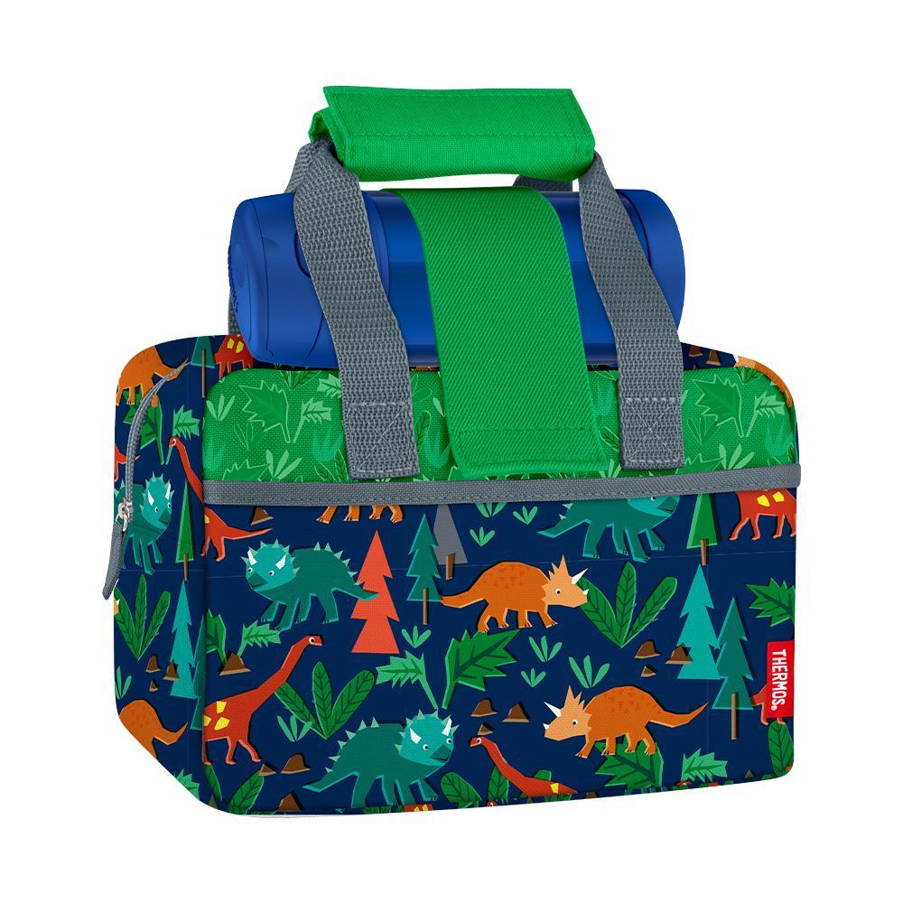 Lunch Duffle With 12oz FUNtainer Solid Bottle Woodland Dino - Image 2