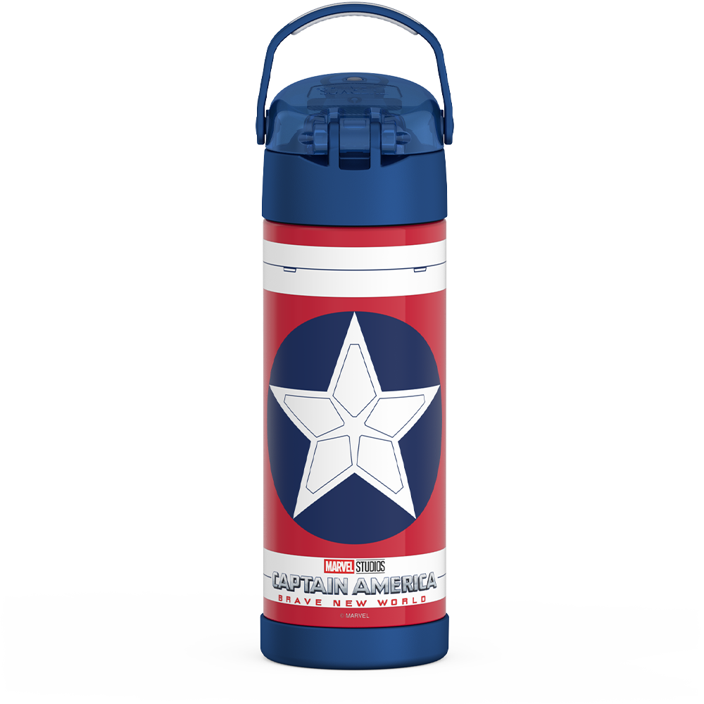 16oz FUNtainer Water Bottle Captain America - Image 2