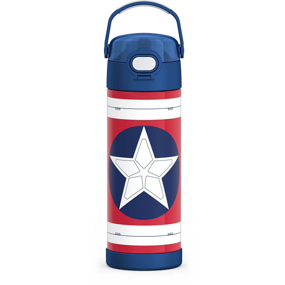 16oz FUNtainer Water Bottle Captain America - Image 3