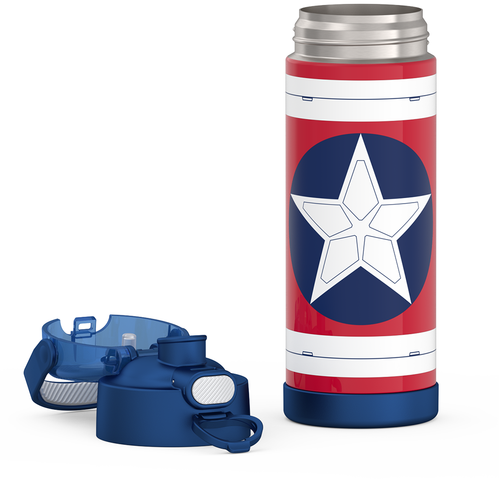 16oz FUNtainer Water Bottle Captain America - Image 8