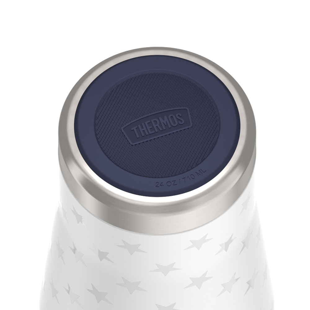 24oz ICON  TUMBLER WITH SLIDE LOCK LID - WHITE STARS - Image 4